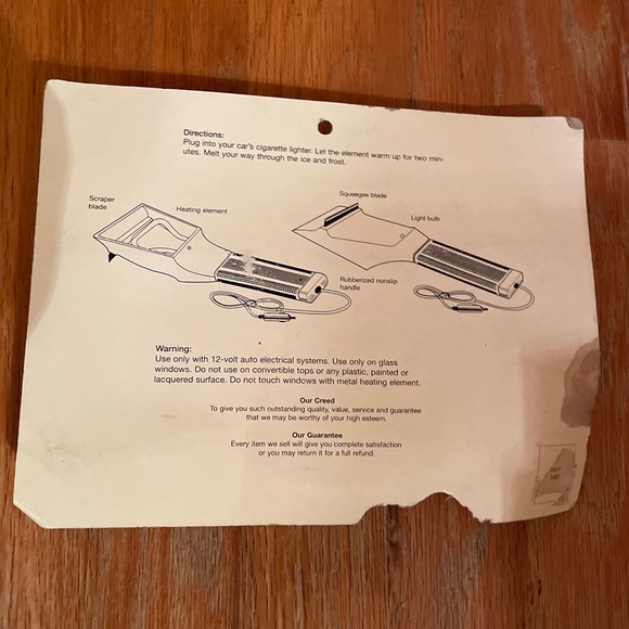 Vintage EDDIE BAUER Electric Ice Scraper AC PlugIn  Heated Lighted Car Truck NEW - Picture 2 of 4